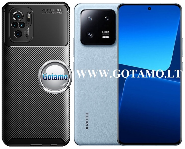 Siege2 dėklas nugarėlė Xiaomi 13 Pro mobiliajam telefonui juodos spalvos