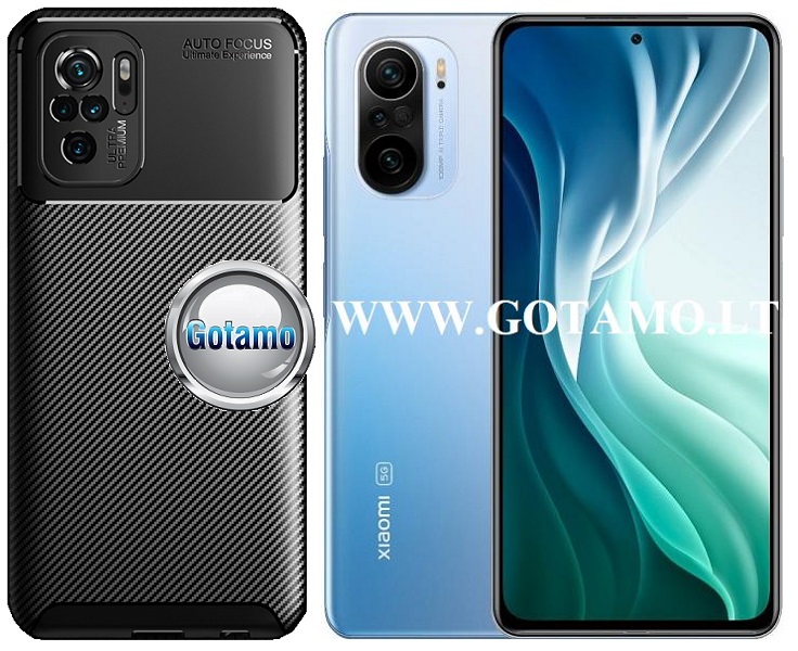 Siege2 dėklas nugarėlė Xiaomi Mi 11i, Mi 11X, Mi 11X Pro, Xiaomi Poco F3 mobiliesiems telefonams juodos spalvos