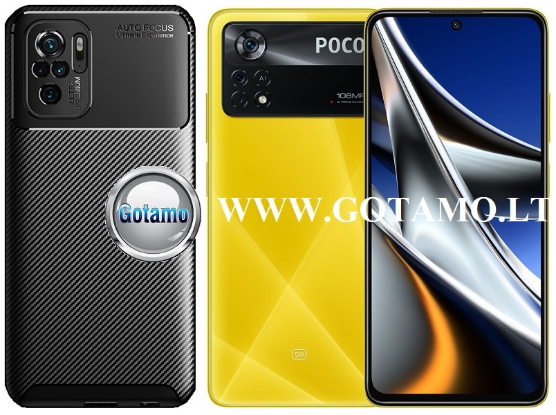 Siege2 dėklas nugarėlė Xiaomi Poco X4 Pro 5G mobiliajam telefonui juodos spalvos