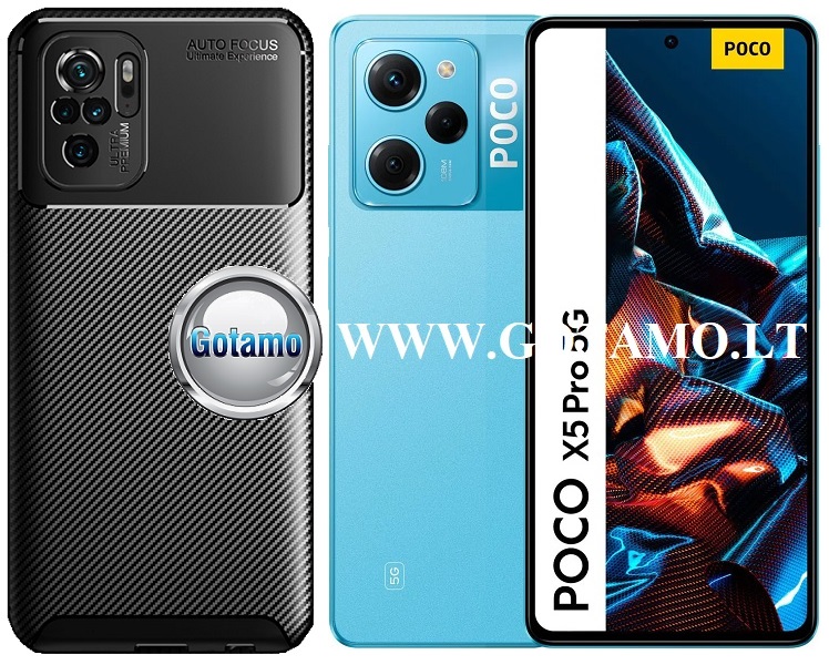 Siege2 dėklas nugarėlė Xiaomi Poco X5 Pro mobiliajam telefonui juodos spalvos