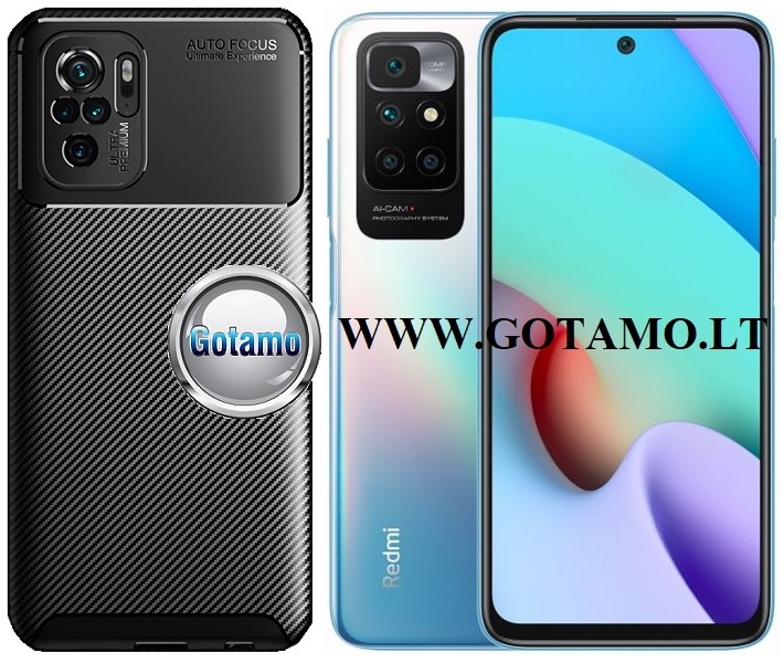 Siege2 dėklas nugarėlė Xiaomi Redmi 10, Xiaomi Redmi Note 11 4G mobiliesiems telefonams juodos spalvos