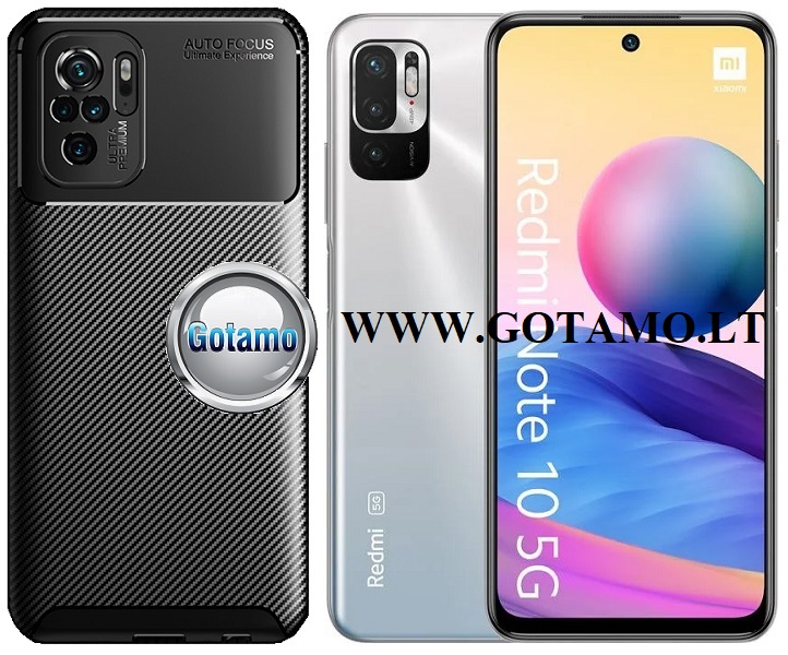 Siege2 dėklas nugarėlė Xiaomi Redmi Note 10 5G, Xiaomi Redmi Note 10T 5G, Xiaomi Poco M3 Pro 5G mobiliesiems telefonams juodos spalvos