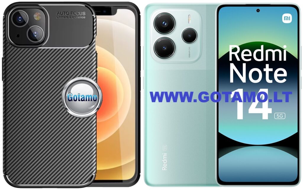 Siege2 dėklas nugarėlė Xiaomi Redmi Note 14 5G telefonui juodos spalvos
