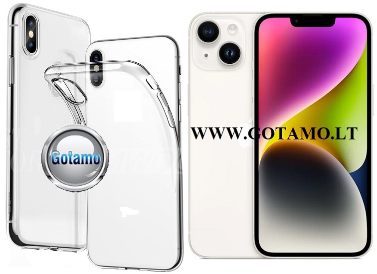 Skin silikoninis deklas 1mm storio Apple iPhone 14