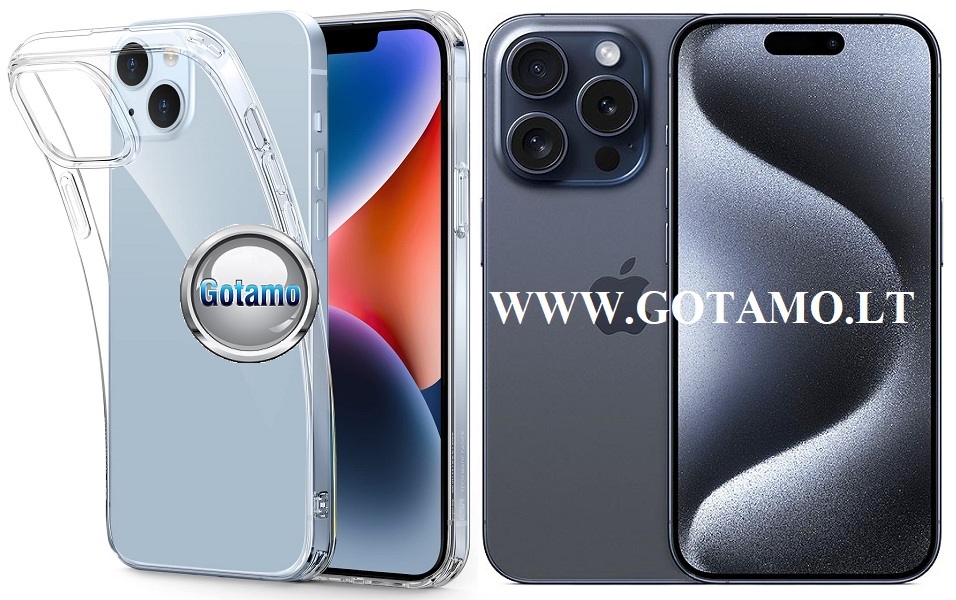 Skin silikoninis deklas 1mm storio Apple iPhone 15 pro