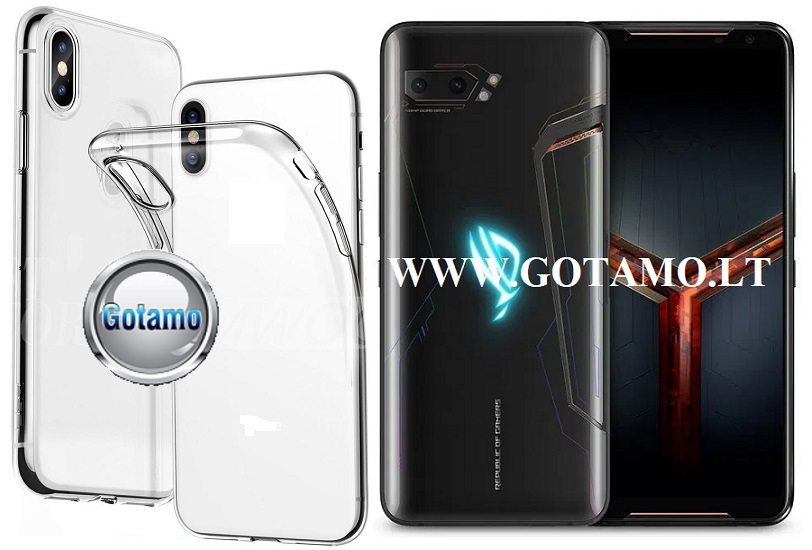 Silikoninis dėklas 1MM storio Asus ROG Phone 2 skaidrus