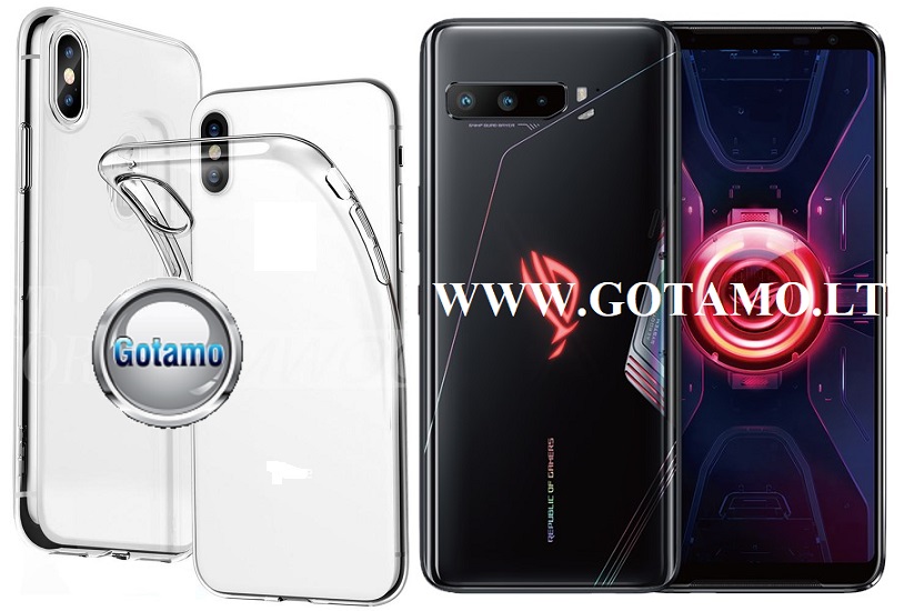Silikoninis dėklas 1MM storio Asus ROG Phone 3 skaidrus