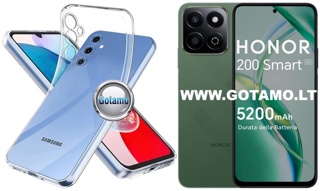 Skin silikoninis dėklas 1MM storio Honor 200 Smart, Honor X7c, Honor Play 60 Plus