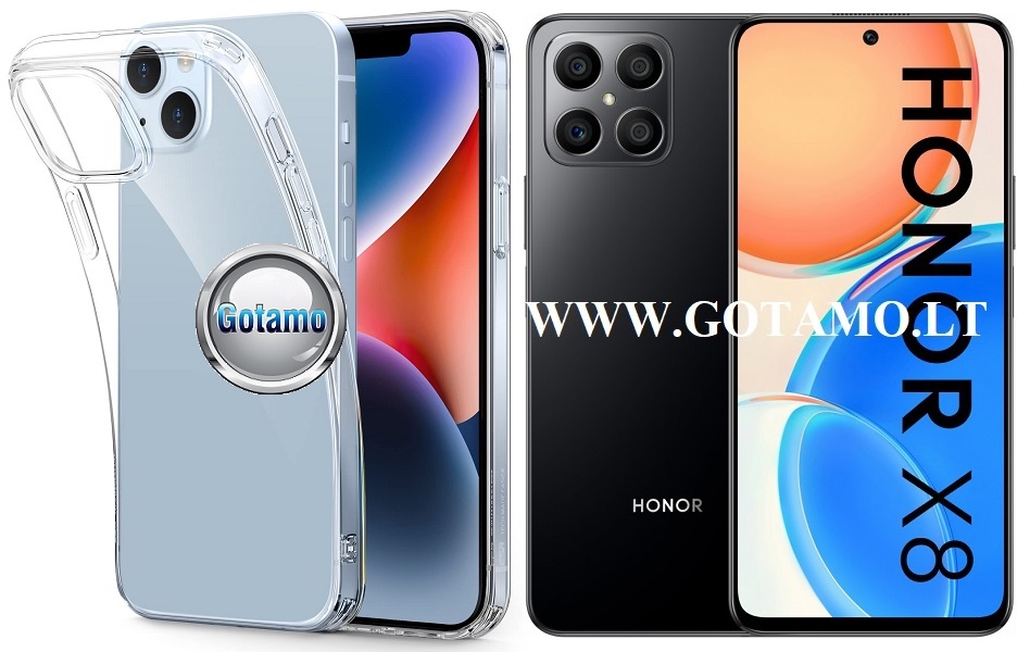 Skin silikoninis dėklas 1MM storio Honor X8