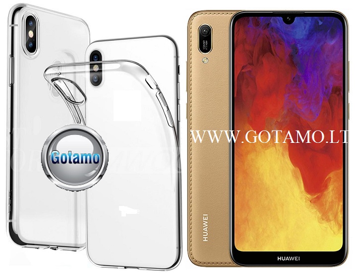 Skin silikoninis dėklas 1MM storio Huawei Y6 (2019), Huawei Honor 8A