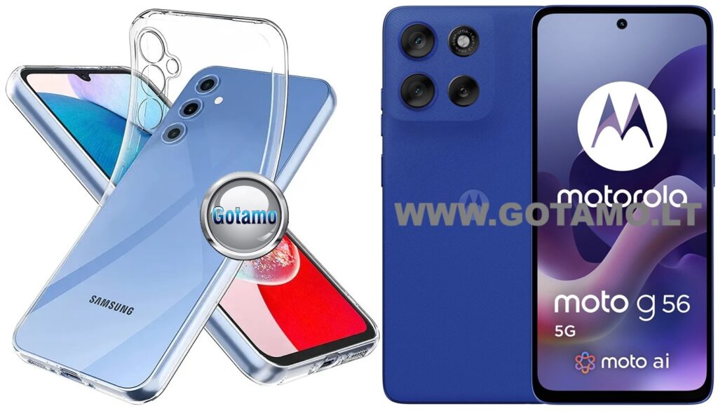 Skin silikoninis dėklas 1MM storio Motorola Moto G56