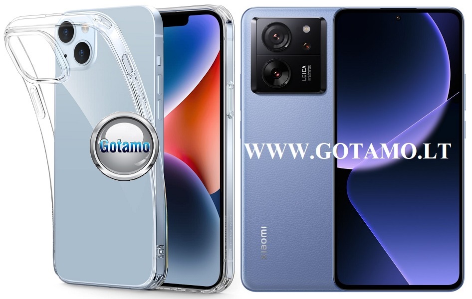 Skin silikoninis dėklas 1MM storio Xiaomi 13T, Xiaomi 13T Pro telefonui
