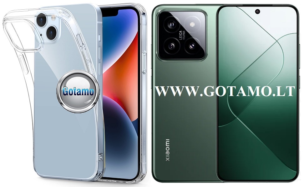Skin silikoninis dėklas 1MM storio Xiaomi 14 telefonui