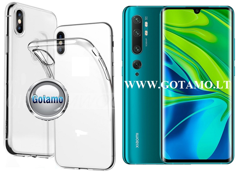 Skin silikoninis dėklas 1MM storio Xiaomi Mi Note 10, Xiaomi Mi Note 10 Pro telefonams
