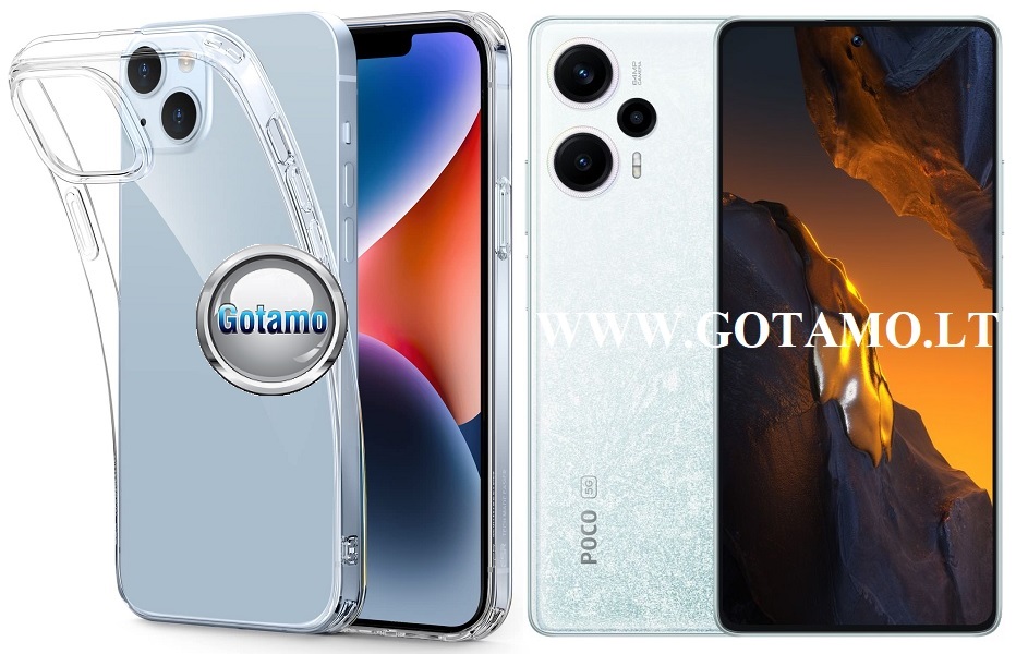 Skin silikoninis dėklas 1MM storio Xiaomi Poco F5 telefonui