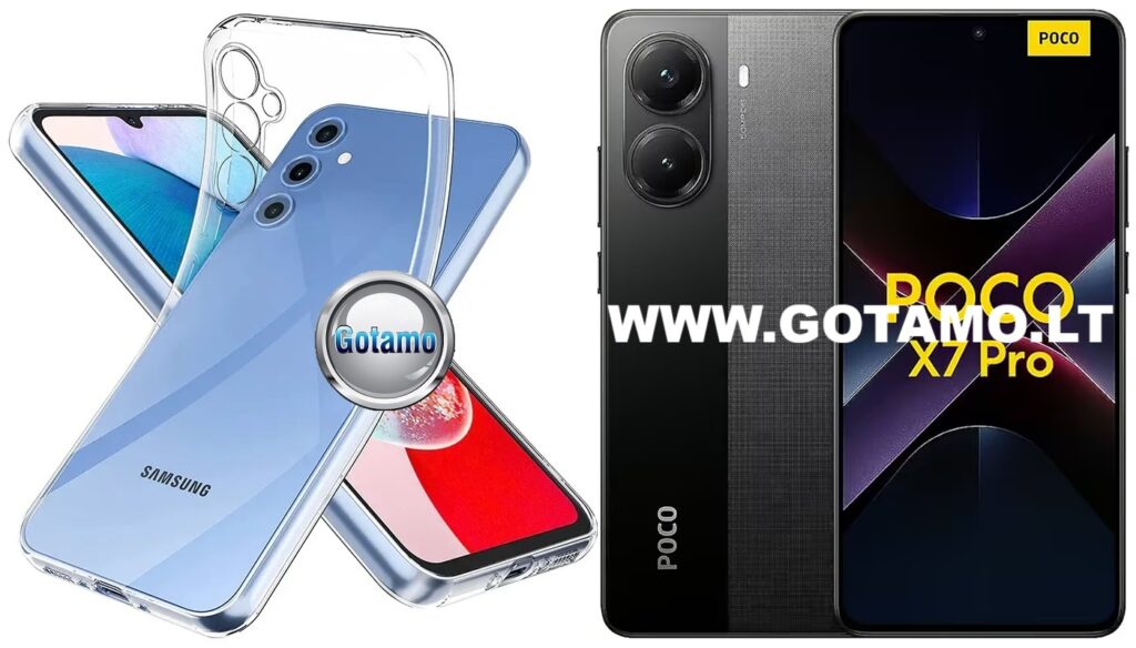 Skin silikoninis dėklas 1MM storio Xiaomi Poco X7 Pro telefonui