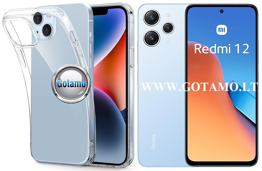 Skin silikoninis dėklas 1MM storio Xiaomi Redmi 12, Xiaomi Redmi 12 5G telefonui