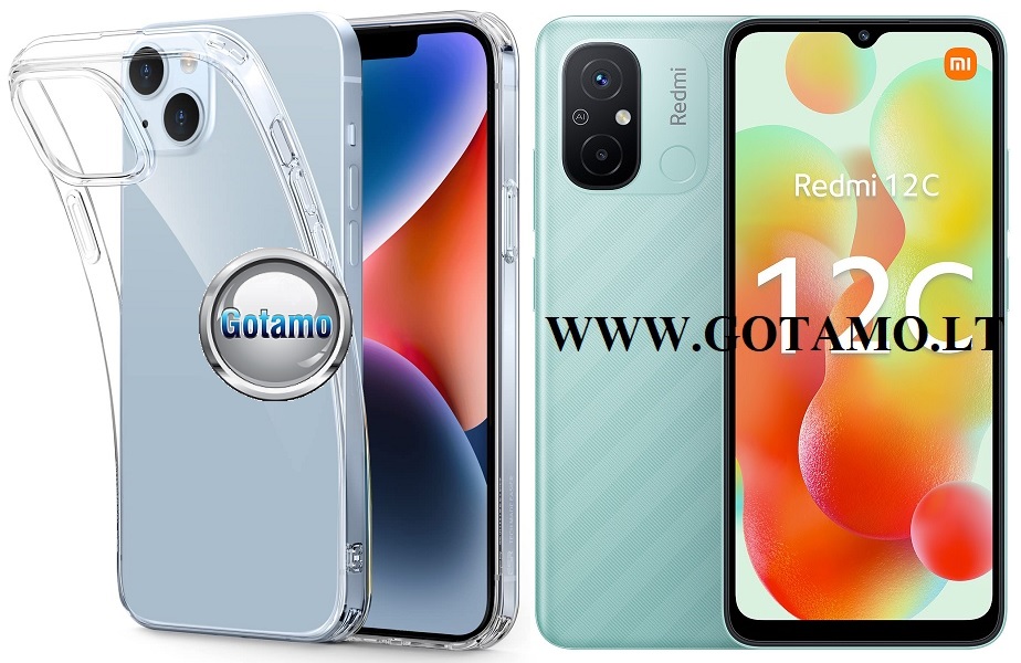 Skin silikoninis dėklas 1MM storio Xiaomi Redmi 12C telefonui