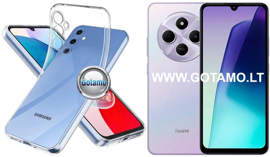 Skin silikoninis dėklas 1MM storio Xiaomi Redmi 14C, Xiaomi Redmi A4, Xiaomi Poco C75, Xiaomi Poco C75 5G telefonams