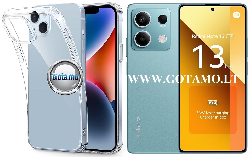 Skin silikoninis dėklas 1MM storio Xiaomi Redmi Note 13 5G telefonui