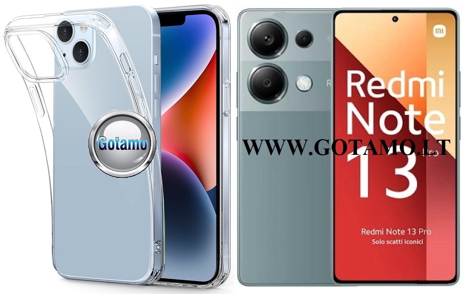 Skin silikoninis dėklas 1MM storio Xiaomi Redmi Note 13 Pro 4G, Xiaomi Poco M6 Pro telefonams