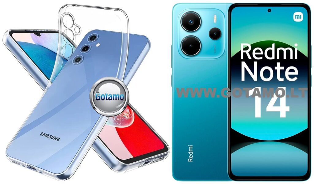 Skin silikoninis dėklas 1MM storio Xiaomi Redmi Note 14 4G telefonui
