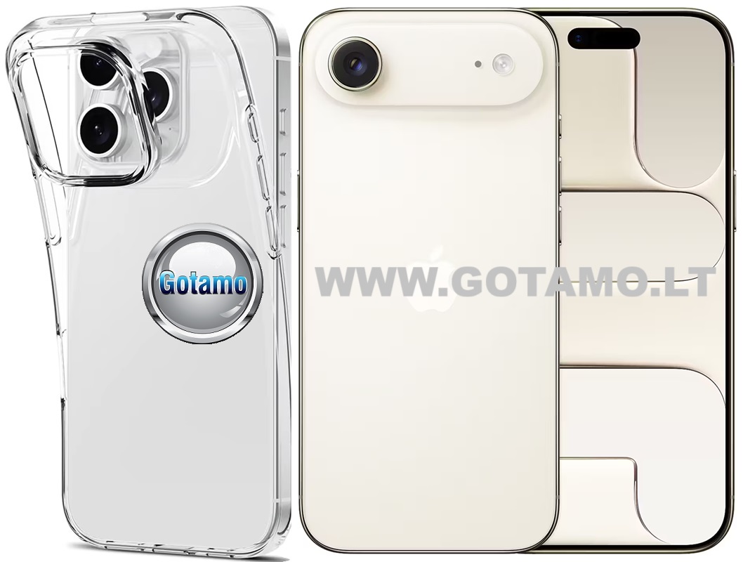 Skin silikoninis dėklas 2MM storio Apple iPhone Air telefonui 1 Skin silikoninis deklas 2mm storio Apple iPhone air