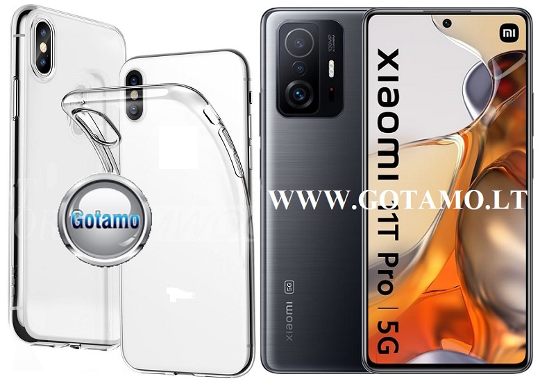 Skin silikoninis dėklas 2MM storio Xiaomi 11T, Xiaomi 11T Pro telefonams