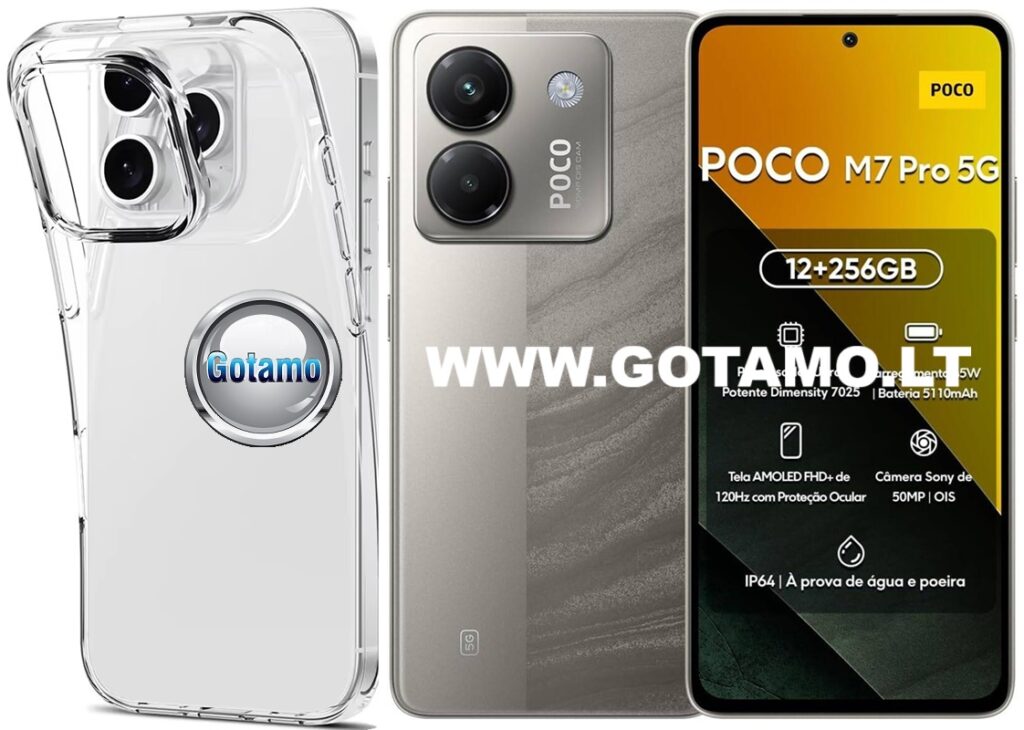 Skin silikoninis dėklas 2MM storio Xiaomi Poco M7 Pro 5G telefonui