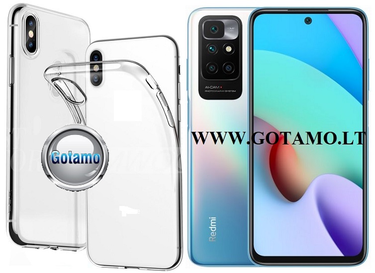Skin silikoninis dėklas 2MM storio Xiaomi Redmi 10, Xiaomi Redmi Note 11 4G telefonams