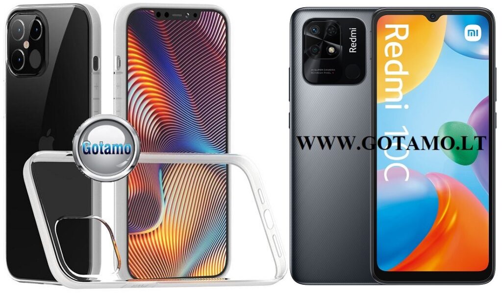 Skin silikoninis dėklas 2MM storio Xiaomi Redmi 10C, Xiaomi Poco C40 telefonams