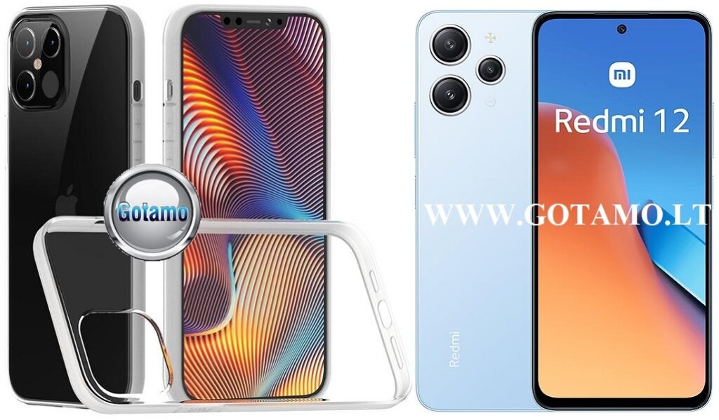 Skin silikoninis dėklas 2MM storio Xiaomi Redmi 12, Xiaomi Redmi 12 5G telefonui
