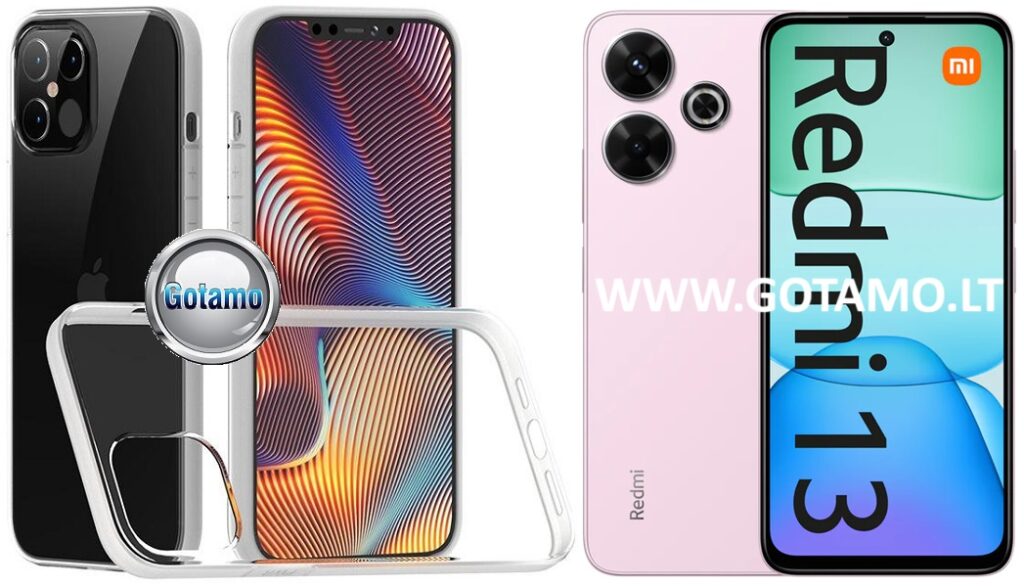Skin silikoninis dėklas 2MM storio Xiaomi Redmi 13, Xiaomi Redmi 13 5G telefonui