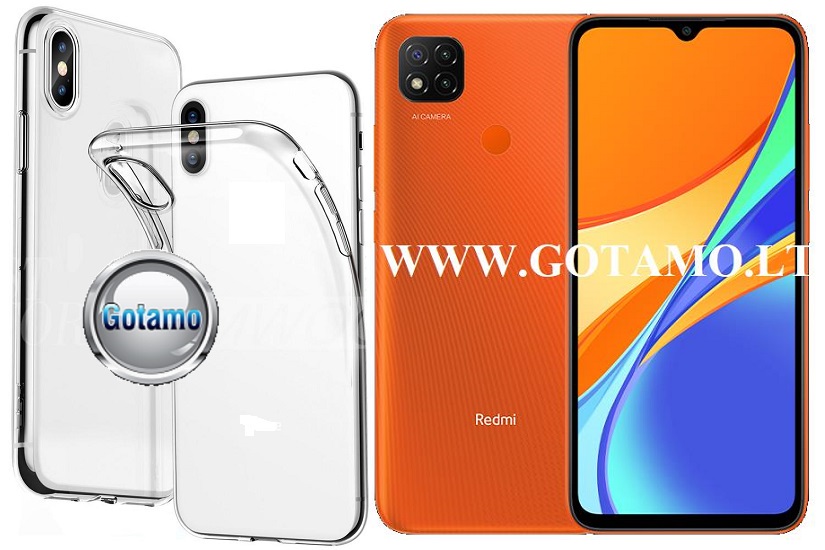 Skin silikoninis dėklas 2MM storio Xiaomi Redmi 9C, Xiaomi Redmi 10A telefonams