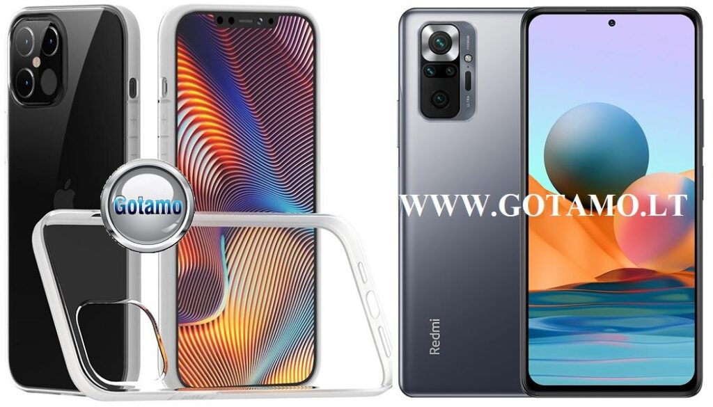 Skin silikoninis dėklas 2MM storio Xiaomi Redmi Note 10 Pro, Xiaomi Redmi Note 10 Pro Max telefonams