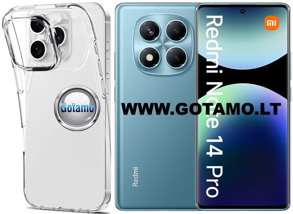 Skin silikoninis dėklas 2MM storio Xiaomi Redmi Note 14 Pro 4G telefonui