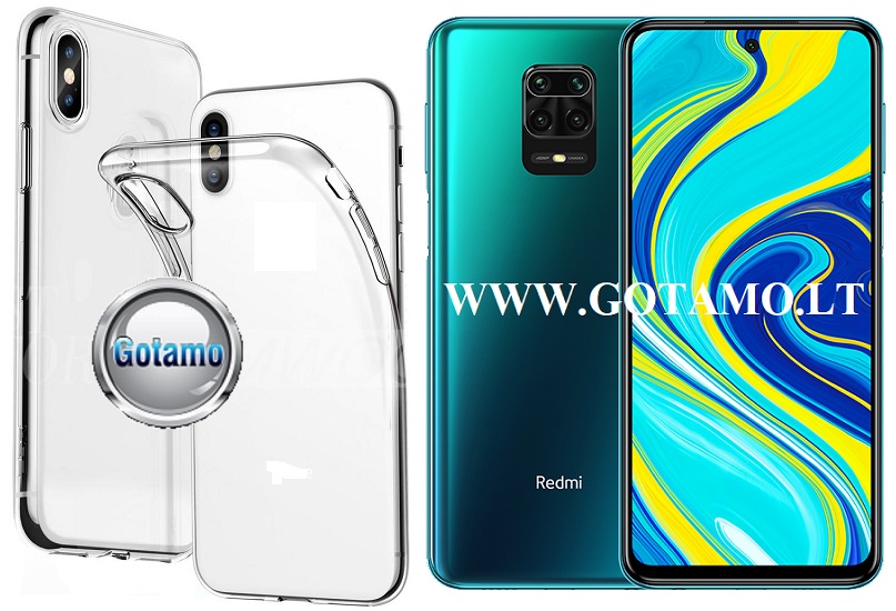 Skin silikoninis dėklas 2MM storio Xiaomi Redmi Note 9S, Xiaomi Redmi Note 9 Pro telefonui