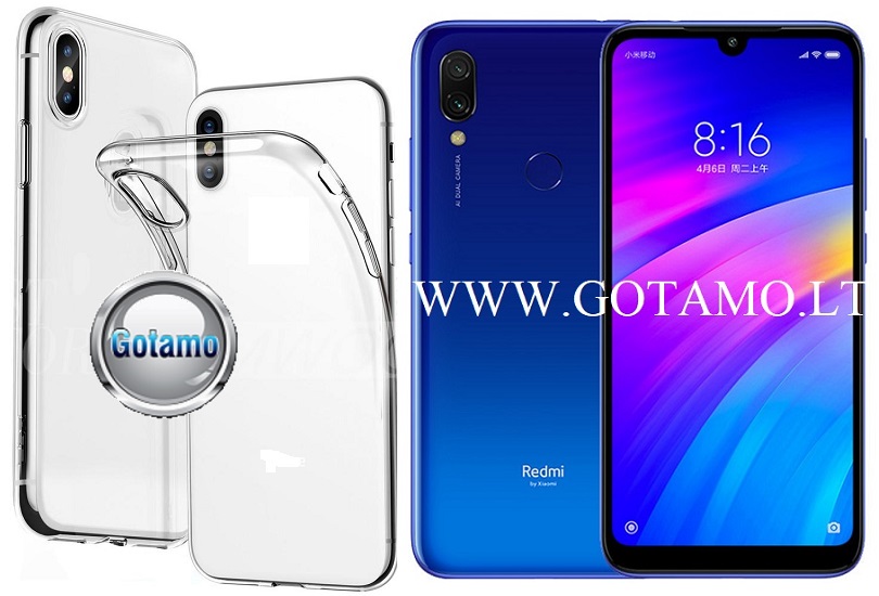 Skin silikoninis dėklas Xiaomi Redmi 7 telefonui