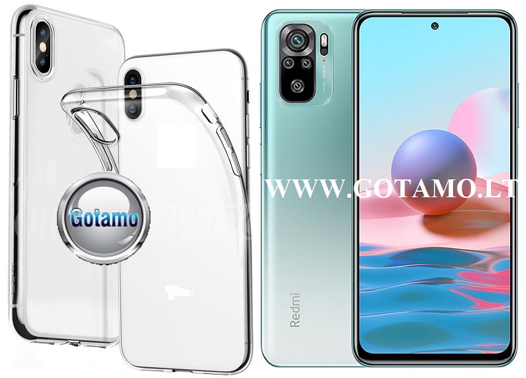 Skin silikoninis dėklas Xiaomi Redmi Note 10, Xiaomi Redmi Note 10S, Xiaomi Poco M5s telefonui