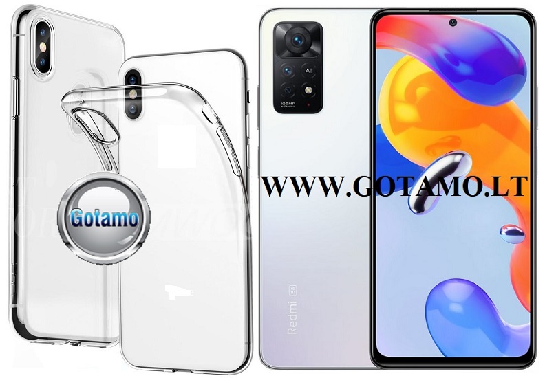 Skin silikoninis dėklas Xiaomi Redmi Note 11 Pro, Xiaomi Redmi Note 11 Pro 5G, Xiaomi Redmi Note 12 Pro 4G telefonui