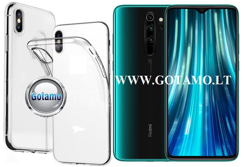 Skin silikoninis dėklas Xiaomi Redmi Note 8 Pro telefonams