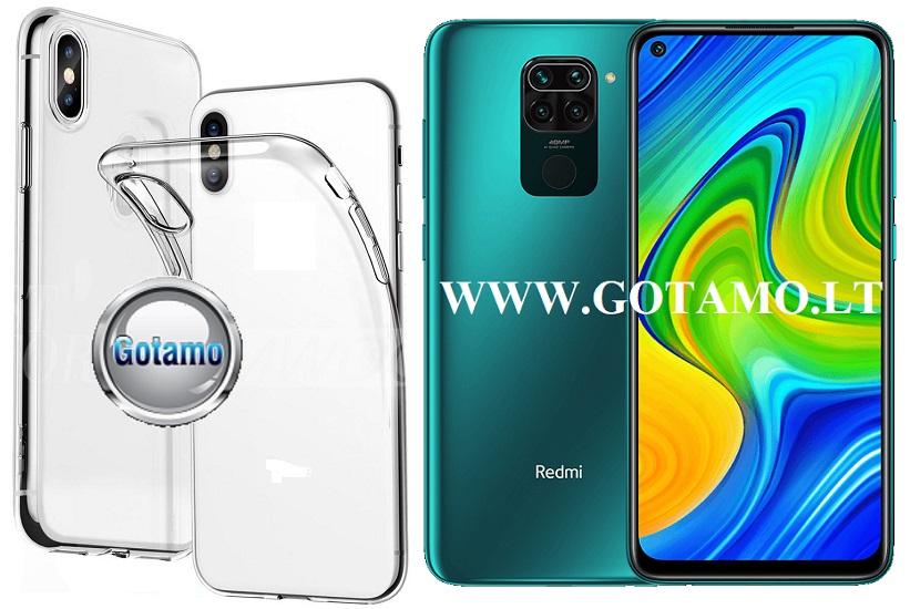 Skin silikoninis dėklas Xiaomi Redmi Note 9 telefonams
