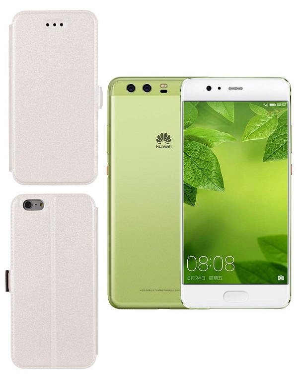 Slim Diary dėklas Huawei P10 Plus mobiliesiems telefonams baltos spalvos