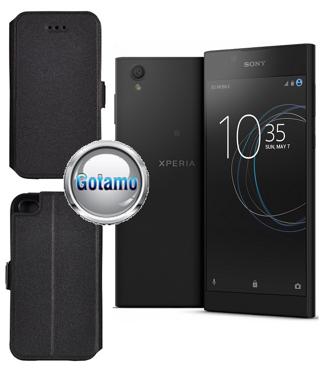 Slim Diary dėklas Sony Xperia L1 juodos spalvos