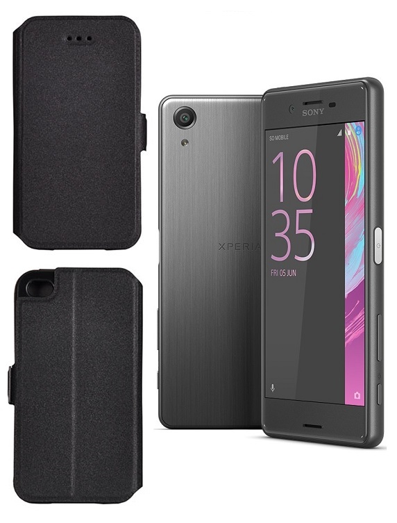 Slim Diary dėklas Sony Xperia X Performance juodos spalvos