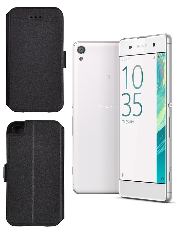 Slim Diary dėklas Sony Xperia XA juodos spalvos