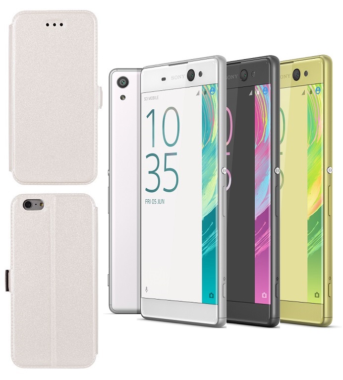 Slim Diary dėklas Sony Xperia XA Ultra baltos spalvos