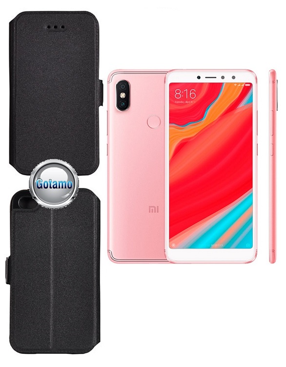 Slim Diary dėklas Xiaomi Redmi S2 telefonams juodos spalvos