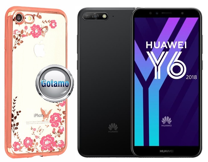 Spring dėklas nugarėlė Huawei Y6 (2018), Huawei Honor 7A telefonams rožinės spalvos