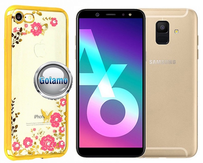 Spring dėklas Samsung Galaxy A6 (2018) aukso spalvos